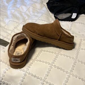 UGG Tan Suede Slip-On Shoes